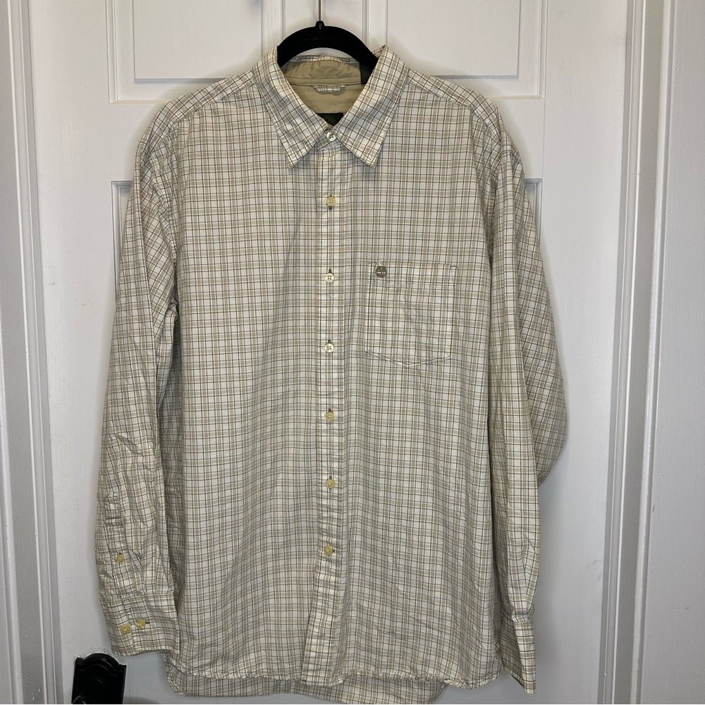 Timberland Large Men's‎ Light Beige Checkered Shirt